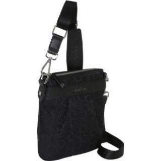 Calvin Klein Hudson Logo Jacquard Crossbody (Black) Cross Body Handbags Clothing