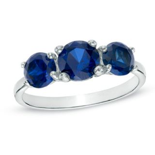 sapphire three stone ring in sterling silver orig $ 59 00 44 99