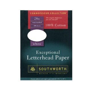 Southworth Exceptional Letterhead Paper   Letter   8.5'' x 11''   28lb   Recycled   Wove   100 / Box   White  Multipurpose Paper 
