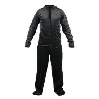 Adidas Velour Tracksuit   Black (Men)   Large Clothing