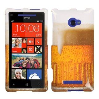 MYBAT HTCWIN8XHPCIM909NP Slim and Stylish Protective Case for HTC Windows Phone 8X   1 Pack   Retail Packaging   Beer Food Fight Cell Phones & Accessories
