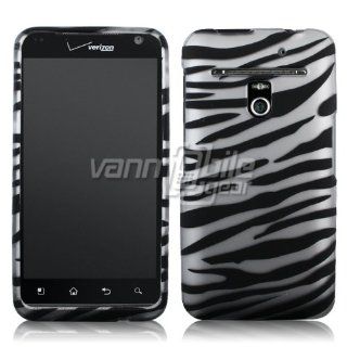 VMG For LG Revolution VS910 Tegra 2 Cell Phone Graphic Image Design Faceplate Hard Case Cover   Silver Black Zebra Stripes Cell Phones & Accessories