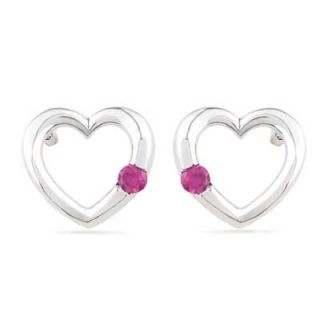 ruby heart earrings in sterling silver orig $ 49 00 41 65 add to