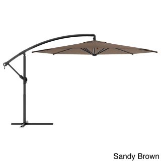 Corliving Corliving Offset Patio Umbrella Brown Size Other