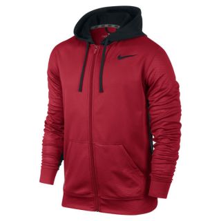 Nike Mens KO FZ Texture GFX Hoodie   Gym Red      Clothing