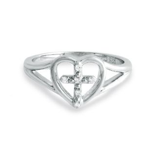 in heart split shank purity ring in sterling silver orig $ 79 00 now