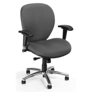 OFM ComfySeat Mid Back Confrence Chair with Arms 648 Fabric Graphite