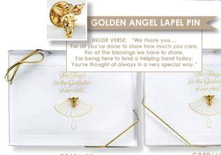 Godmother Golden Angel Pin (C940)   Brooches And Pins