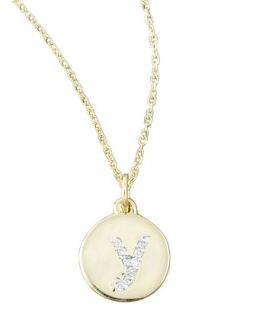 Diamond Initial Necklace, Y   KC Designs