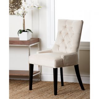 Abbyson Living Napa Cream Fabric Tufted Dining Chair