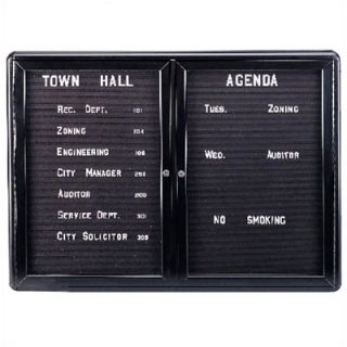 Ghent Ovation Radius Changeable Letterboard with Two Hinged Doors OVX2 B Fabr