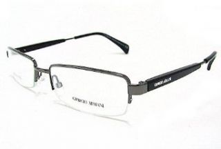 GIORGIO ARMANI GA 710 Eyeglasses Ruthenium Black V81 Optical Frame Clothing