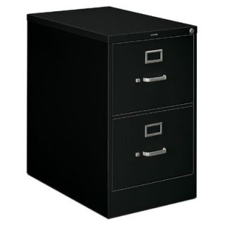 HON H320 Series 18.25 W x 26.5 D 2 Drawer  File Cabinet H322C Finish Black