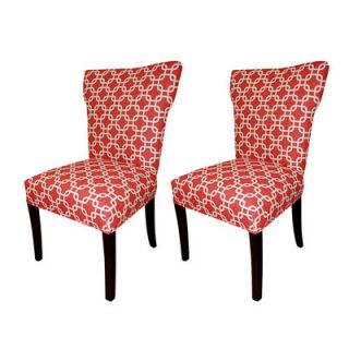 Sole Designs Bella Cotton Wingback Cotton Slipper Chair (Set of 2) Bella Red
