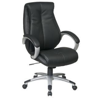 Office Star Work Smart High Back Executive Padded Chair with Arms  ECH66406 E