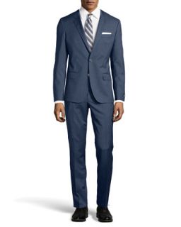 Hutson Pinstripe Two Piece Suit, Medium Blue