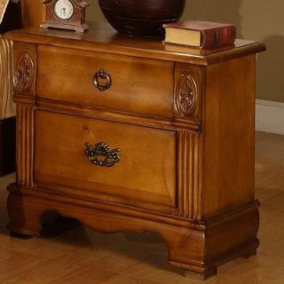 Sunset Trading Brighton 2 Drawer Nightstand SS BY100 NS