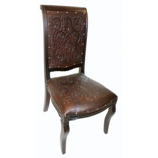 New World Trading Colonial Imperial Leather Side Chair IC10AB