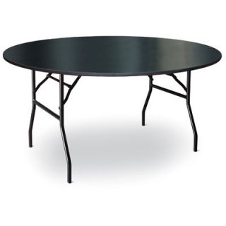McCourt Manufacturing 60 Round Folding Table 70010L Finish Black Laminate