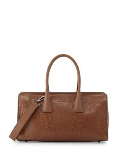 Pebbled East West Tote Bag, Tan   Brunello Cucinelli