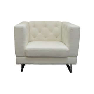 DG Casa Palomar Leather Chair 6150 1S WHT / 6150 1S GRY Color White
