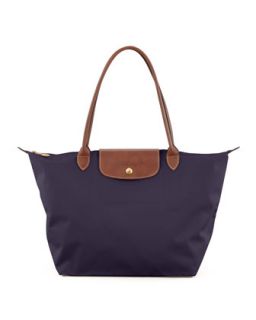 Le Pliage Large Shoulder Tote Bag, Purple   Longchamp