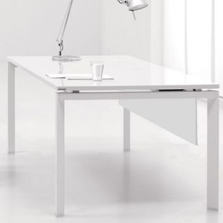Jesper Office Pure Office Work Writing Desk X585 Laminate Finish White Lacquer