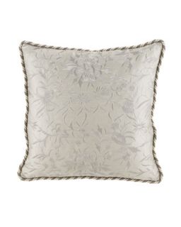 Embroidered Platinum Pillow, 22Sq.   Dian Austin Couture Home