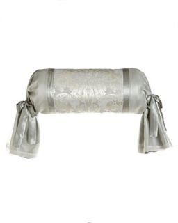 Organza & Damask Neckroll Pillow, 9 x 20   Fino Lino Linen & Lace