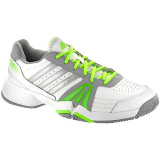 adidas Bercuda 3 adidas Mens Tennis Shoes Core White/Silver Metallic/Solar Gre