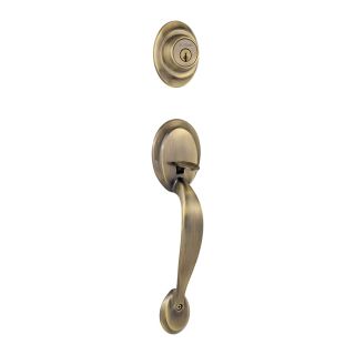Kwikset Dakota Antique Brass Residential Single Lock Door Handleset
