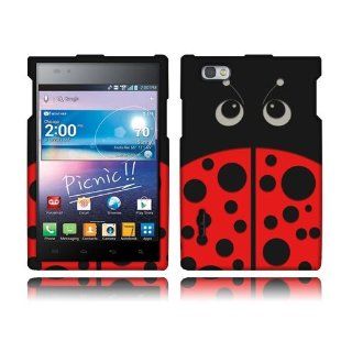 LG Intuition VS950 Red Lady Bug Rubberized Cover Cell Phones & Accessories