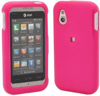 Rubberized Hard Plastic Cover Case Hot Pink For LG Arena GT950 Cell Phones & Accessories