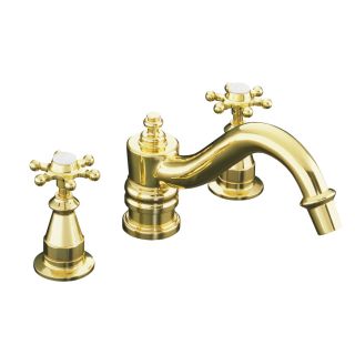 KOHLER Antique Vibrant Polished Brass 2 Handle Bathtub Faucet Bathtub Faucet Trim Kit
