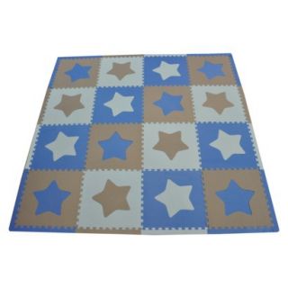 Tadpole Mat 16 Piece   Stars (Blue/Brown)