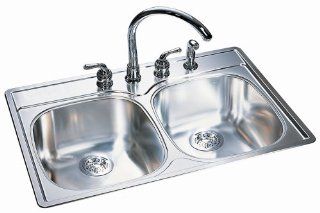 Kindred 9 1/2 Inch Deep Stainless Steel Double Bowl Kitchen Sink #DSK954 18    