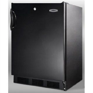 Summit Commercial Series FF7LBLADAx 5.5 cu. ft. Compact Refrigerator with Adjustable Glass Shelves, Door Lock, ADA Compliant, Deep Shelf Space, Interior Light, Hidden Evaporator and Commercially Approved Appliances