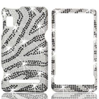 Motorola A955 Droid 2 / A956 Droid 2 Global Full Diamond Bling Phone Shell (Zebra Black & White)  Verizon + Clear Screen Protector + FREE 1 Neck Strap Hello Kitty  randomly select Cell Phones & Accessories