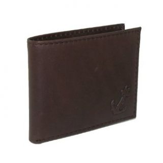 Nautica Watersail Brown Leather Passcase Billfold Wallet at  Mens Clothing store Anchor Wallet
