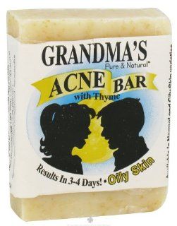 Remwood Products Co.   Grandma's Pure & Natural Acne Bar With Thyme For Oily Skin   4 oz.  Body Butters  Beauty