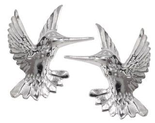 Sterling Silver .925 Hummingbird Post Earrings Jewelry
