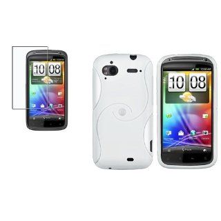CommonByte White Hybrid TPU Gel Skin Case Cover+Guard For T Mobile HTC Sensation 4G Z710E Cell Phones & Accessories