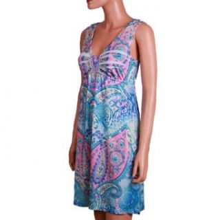 Kiara Ruched Sleeveless Summer Dress (Small)
