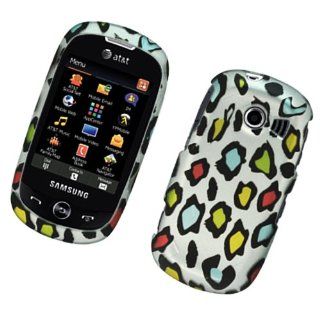 Rainbow Leopard 2D Texture Faceplate Hard Plastic Protector Snap On Cover Case For Samsung Flight II SGH A927 Cell Phones & Accessories