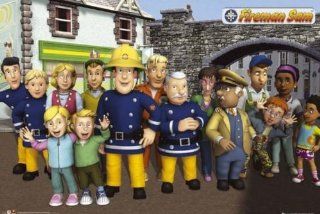 Posters Fireman Sam Poster   Cast Of Characters (36 x 24 inches)   Prints