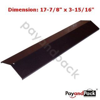PayandPack 17 7/8" x 3 15/16" MBP 97741 (1 pack) BBQ Barbeque Barbecue Replacement Gas Grill Porcelain Steel Heat Plate Shield Tent Diffuser Deflector for Charmglow, BBQ Pro, Lowes Model Grills  Side Burners  Patio, Lawn & Garden