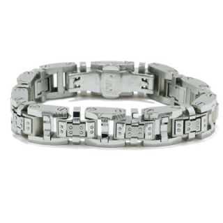 Black & Blue Jewelry Co. Mens 13mm Stainless Steel Bracelet   9.0