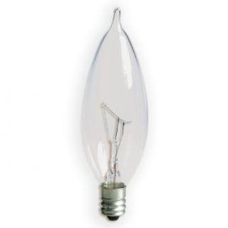 GE 22812 40 Watt Postlight Bent Tip Long Life Candelabra 2 Pack   Incandescent Bulbs  