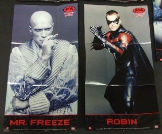 Group of 5 Different 1997 Batman & Robin Movie Posters Entertainment Collectibles