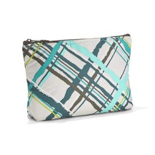Thirty One Medium Thermal Zipper Pouch in Sea Plaid   No Monogram   4363 Reusable Lunch Bags Kitchen & Dining